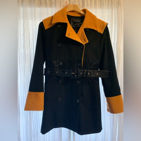 RARE Georgine Newton Wool leather Coat - Picture 3 of 16